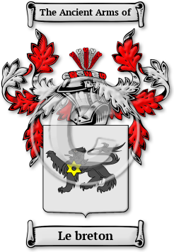 Le breton Family Crest Download (jpg) Legacy Series - 150 DPI